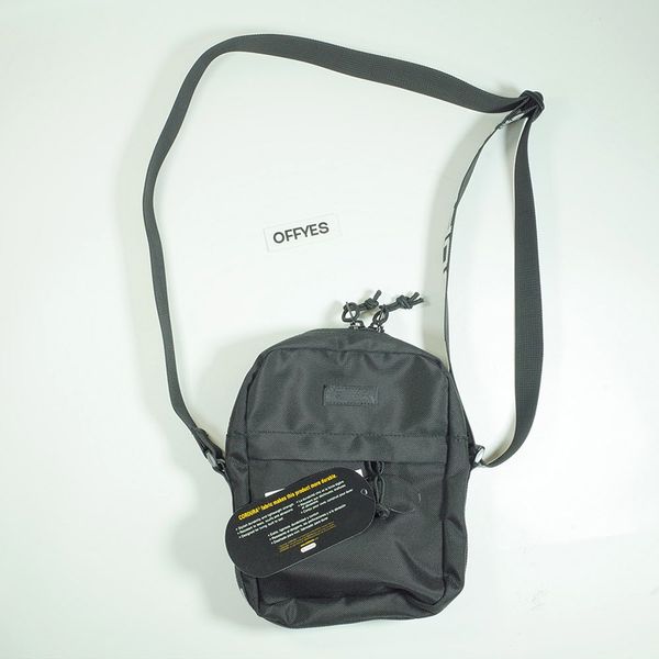 

ss18 shoulder bag black women men designer street fashion cross body messenger bag cordura side sling bag woven logo centered on bottom