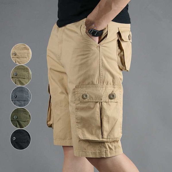 

men's shorts summer military cargo shorts men casual cotton multi-pocket baggy zipper breeches work trousers tactical army shorts mascu, White;black