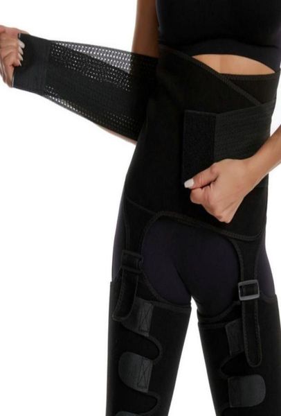 

neoprene adjustable waist bandage sweat body shapers onepiece hip belt arm sweat belt buttocks trainer slimming shaper new2739806, Black;gray