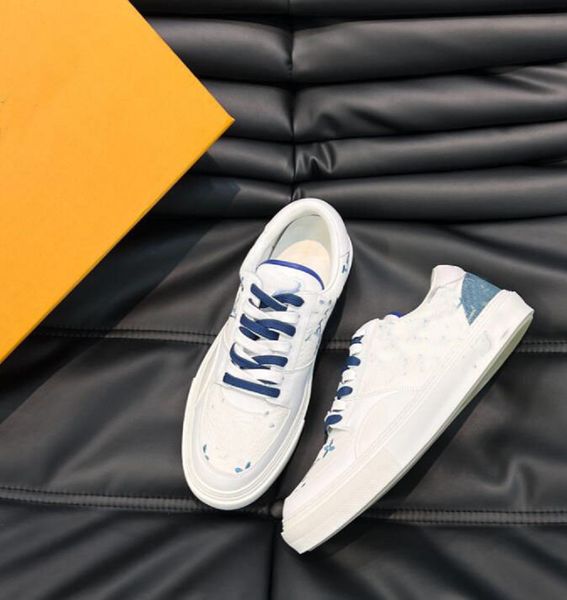 

summer men casual shoes canvas leather low shoe time out sneaker platform sports runner lace up pop designer luxury trainers with box luxur, Black