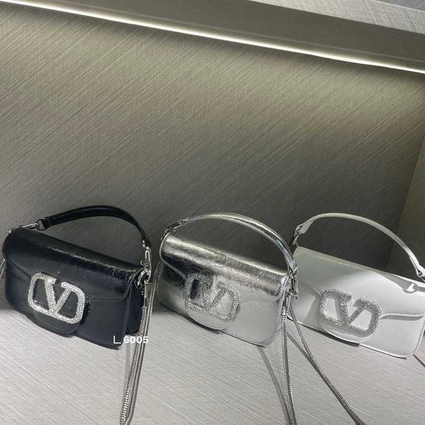 

loco designer bag shoulder valntnii versatile fashion bag crossbody women's leather small square bag imitation crystal button cowhide h