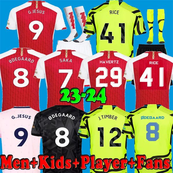 

3xl 4xl 22 23 24 soccer jerseys smith rowe g.jesus saka arsen saliba fans player version gunners odegaard football shirt martinelli long jer, Black;yellow
