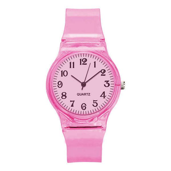 

candy colored silicone watch women's cute jelly quartz watch children's transparent digital watch environmental friendly leisure w, Slivery;golden