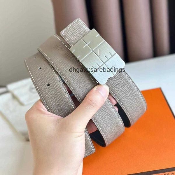 

luxury design belt belts designer belts men's h home classic business casual fashion belt for men waistband womens metal buckle leather, Silver