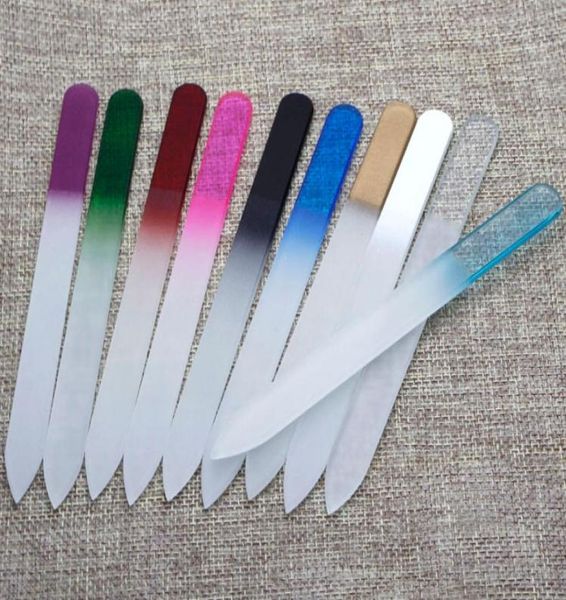 

55quot glass nail files durable crystal file nail buffer nail care up to 10 colors nf014 drop 1965594