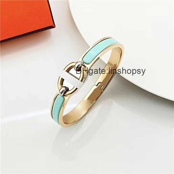 

aher mas designer luxury brand enamel bracelet h pig nose chain 8 figure buckle couples daily accessories party wedding valentine's day, Black