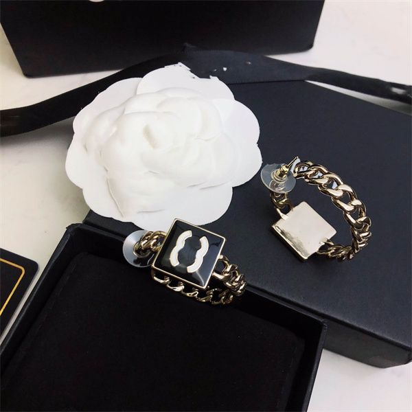 

designer simple earrings ccity luxury stud women jewelry gold drop earring woman ohrringe with box 32348, Golden;silver