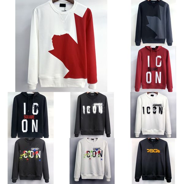 

2023 autumn and winter new arrivals d2 mens dsquared2 luxury designer street dsq2 hoodies long sleeve print sweatshirts dsquare men's c, Black