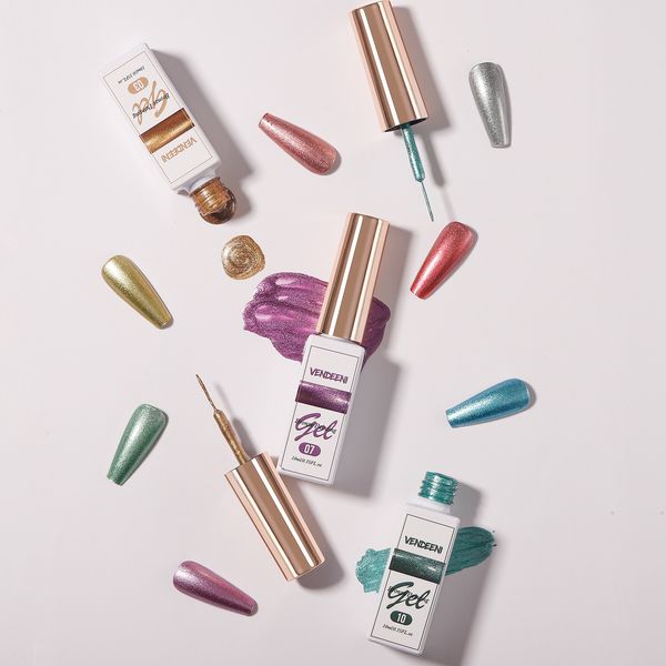 

nail polish 12 pieces of metal high-density nail lining gel uv led drawing nail art color gel polishing process durable gel varnish 230718