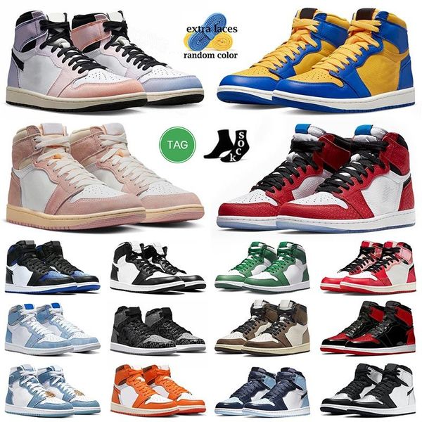 

mens womens high og jumpman 1s reverse laney basketball shoes j1 washed pink skyline university blue next chapter origin story starfish chic