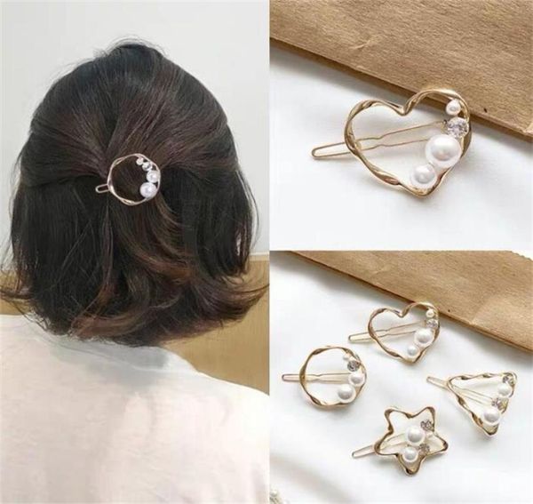 

barrettes retro hairpin geometry triangle side clip new love heart shaped temperament simplicity hair accesories barrett 0 9ms k23529190, Golden;silver