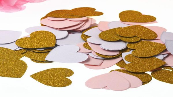 

100pcspack star heart table confetti sprinkles birthday party wedding decoration pink black silver gold confetti paper crafts4633910