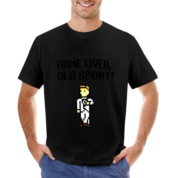 

men's polos game over old sport tshirt blouse vintage clothes mens graphic tshirts hip hop 230718, White;black