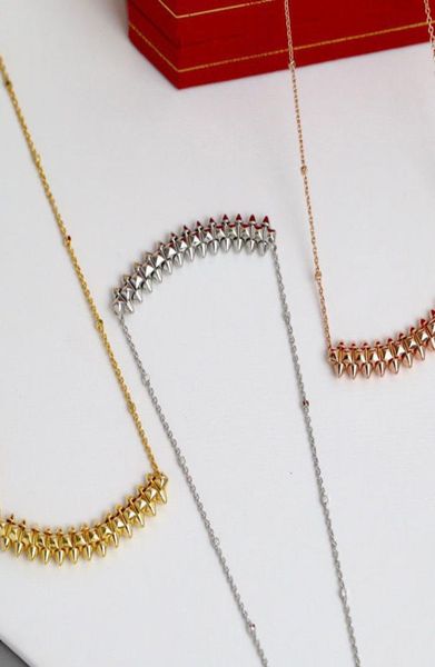 

316l titanium clash de couple necklace fashion wedding rose gold thanksgiving gift box9200266, Silver