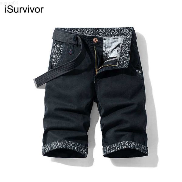 

men's shorts isurvivor 2022 summer new men's loose casual pants slim camouflage shorts cotton youth trend multi-pocket overalls l2, White;black