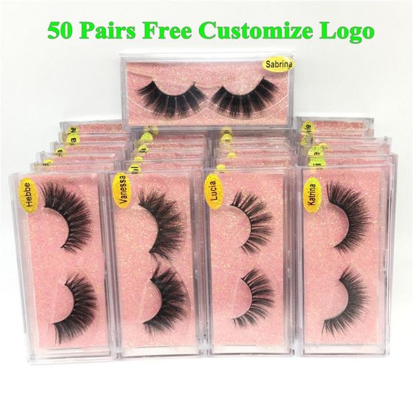 

new fake 3d mink eyelashes customize logo false eyelash soft natural thick long eyelash extension eye lashes makeup7464919