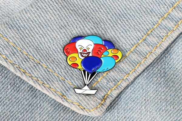 

enamel circus horror balloon by clown balloon brooch colorful balloons ship lucky boat pin distinctive jewelry brooch s3384116, Blue