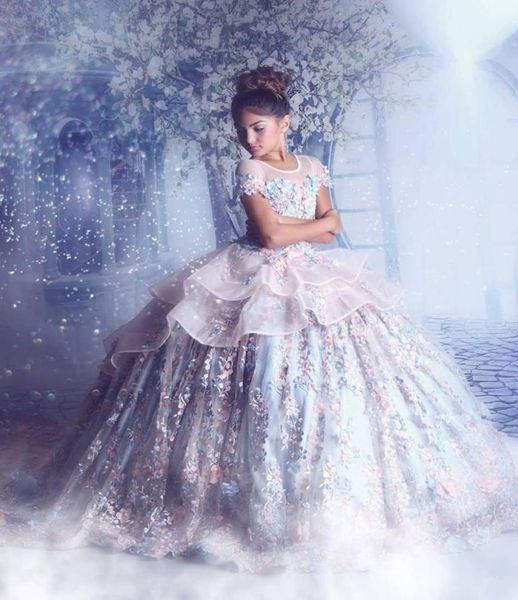 

sheer neck flower girl dresses organza little girls pageant dresses lace applique princess children wedding gowns flower beaded gi6928622, White;red