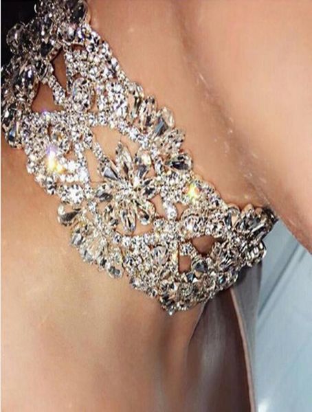 

bling crystal bridal jewelry set silver plated necklace diamond earrings wedding jewellery sets for bride women accessories6893692, White