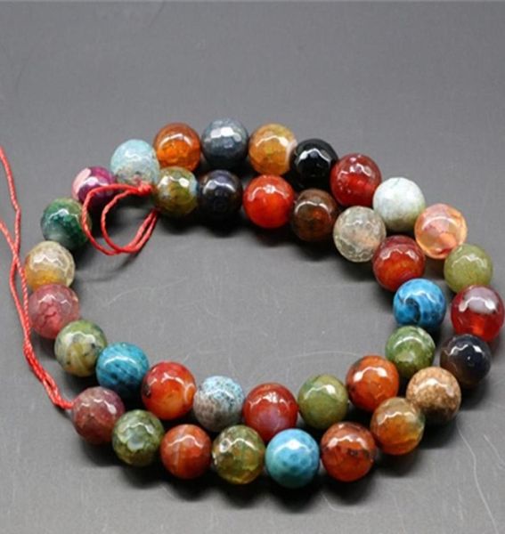 

colorful natural faceted agate stone beads 681012mm pick size loose beads diy handmade bracelet necklace jewelry accessories6839776, Black