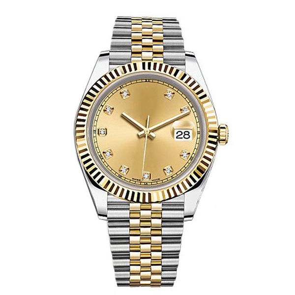 

luxe mens mechanical watches 36/41mm automatic full stainless steel luminous waterproof 28/31mm quartz women watch couples style classic wri, Slivery;brown