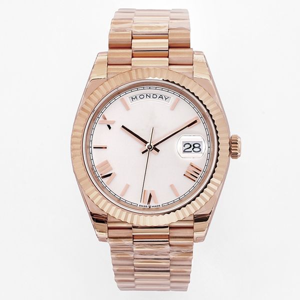 

wristwatch mens 41mm womens3 6mm watches 2813 automatic movement full stainless steel watch waterproof luminous mechanical wristwatches gift, Slivery;brown