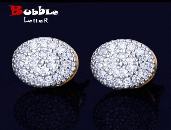 

8mm gold color small round stud earring aaaa cubic zircon screw back men039s earrings fashion hip hop jewelry 21081774548611277958, Golden;silver