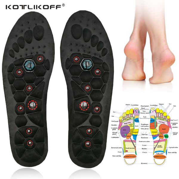 

shoe parts accessories acupressure magnetic massage insoles for foot therapy reflexology pain relief health massager arch support shoes sole, White;pink