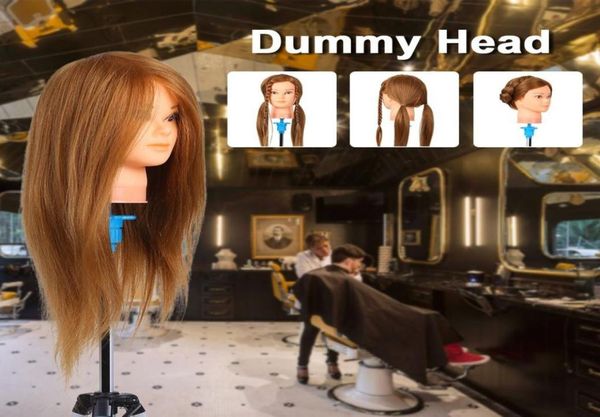 

synthetic wigs hairdresser training practice head mannequin real hair cosmetology doll head manikin head practice dummy blonde7587266, Black
