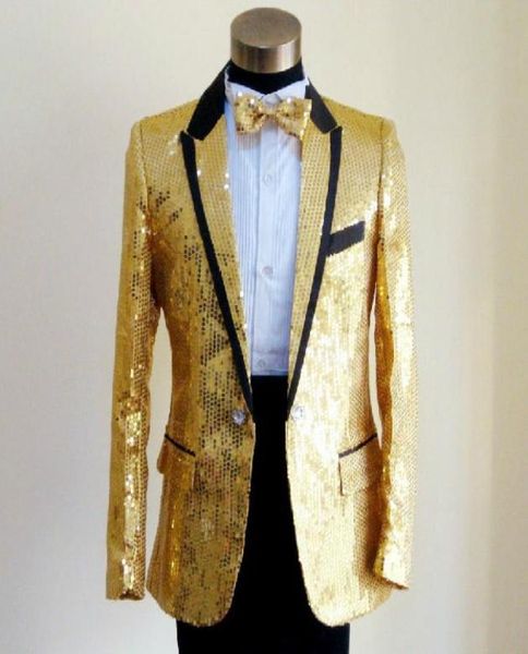 

one button yellow groom tuxedos groomsmen peak lapel man blazer mens wedding suits jacketpantstie h7399669853, Black;gray
