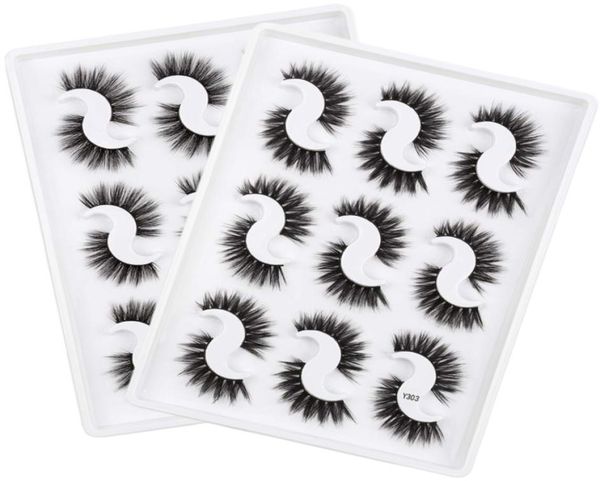 

3d mink lashes boxes eyelash packaging 9 pairs natural makeup eyelashes8867878