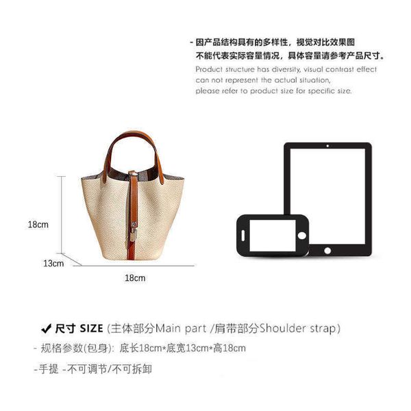 

luxury picotin lock bag vegetable new basket women's genuine leather bucket high grade handbag colored bridal wedding rumo lwwh