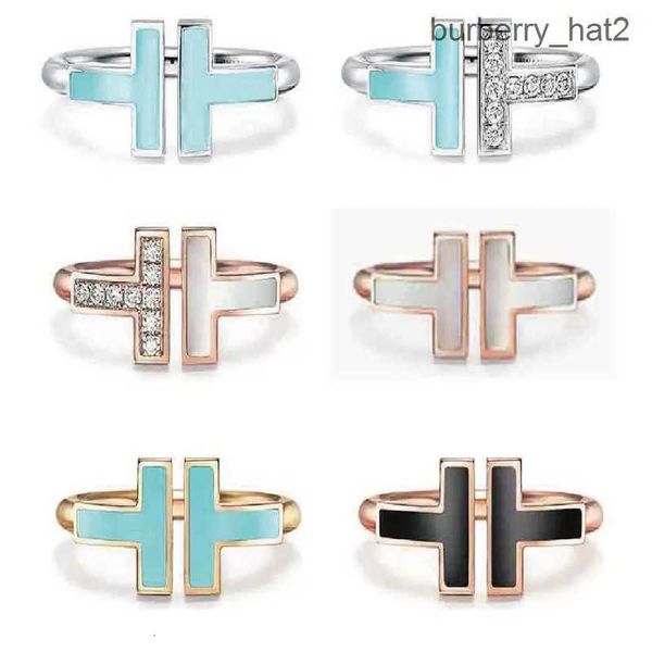 

brand luxury designer ring the new double shaped opening 925 sterling silver band 1.1 with original fashion woman jewelry rings, Slivery;golden