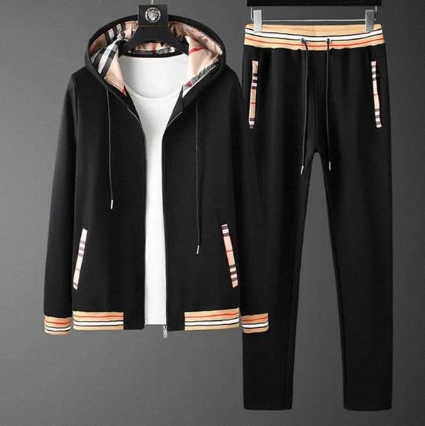 

designer mens tracksuits long sleeve full zipper jogging suits letters sweatsuit sets track hoodie jackets sweatpants 2 pieces -4xl e92h#, Gray