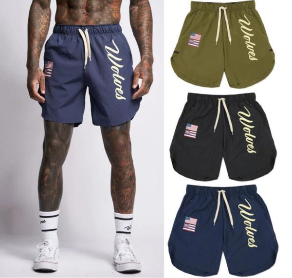 

men gyms fashion fitness shorts bodybuilding joggers summer quickdry cool short pants male casual beach brand sweatpants 220520, White;black