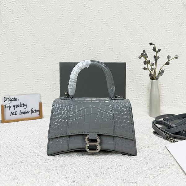 

original quality hourglass bag 19cm alligator shoulder bag b127 with box