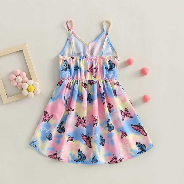 

girl's dresses ma baby 3-7y children toddler kid baby girls dress summer sleeveless utterfly print a-line dresses for girl r230719, Red;yellow
