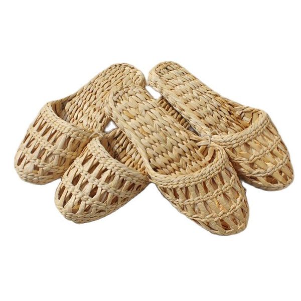 

sandals ladies beach hemp rope sandals couple cosplay straw slippers men and women home soft indoor stage shoes 230719, Black