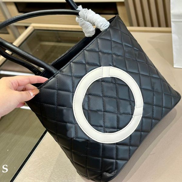

patchwork letter women badge tote bag diamond lattice leather quilted crossbody shoulder bag multi pocket zipper designer handbag trend poch