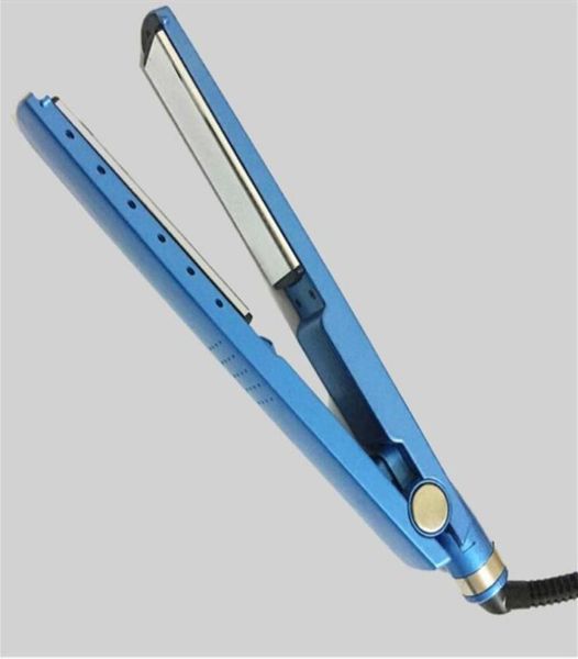 

stock 100pcs nano 1 1 4 plates titanium hair straightener baby straightening irons liss flat iron useu plug dhl 62962291562771, Black