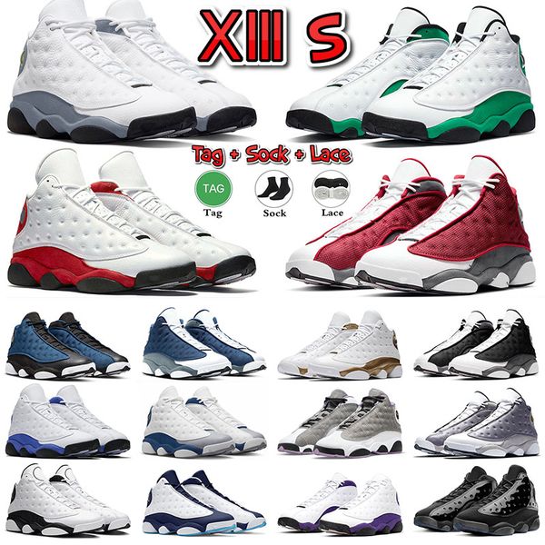 

13 men basketball shoes 13s french brave blue sol obsidian court purple red flint playoffs black cat celestine blue blue grey women trainers