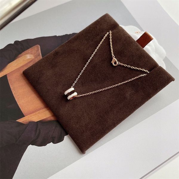 

brand pendant necklace luxury designer necklace pendant choke loop chain women's stainless steel letter jewelry dxvuja ugiufacu, Silver