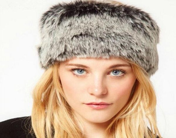 

2017 hats for women elastic imitation fox fur caps female black tide empty hat lady hairy head hair ring circle1731645, White