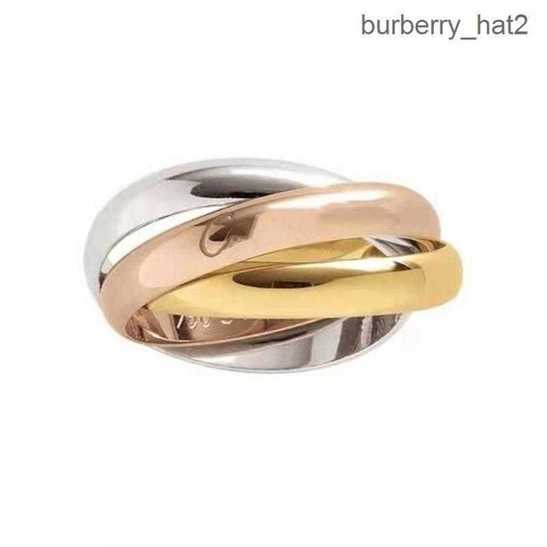 

2023ss fashion 3 in 1 designer ring 316l stainless steel rings jewelry for men and women, Slivery;golden