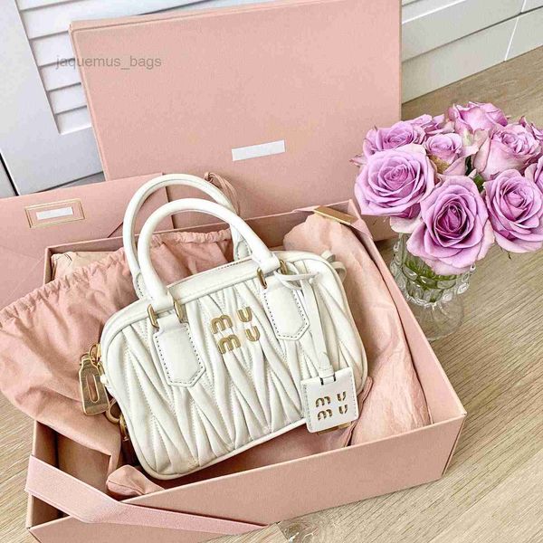 

handle miui shoulder bag miu matelasse bowling handbags purses womens mens designer wallets crossbody square genuine leather tote clutch wri