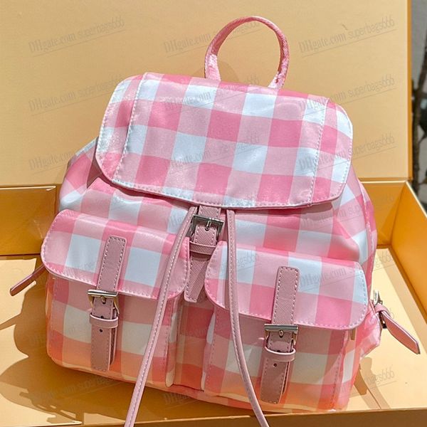 

small re-nylon backpack purse designer woman handbag large fashion luxury purse designer enameled metal triangle logo