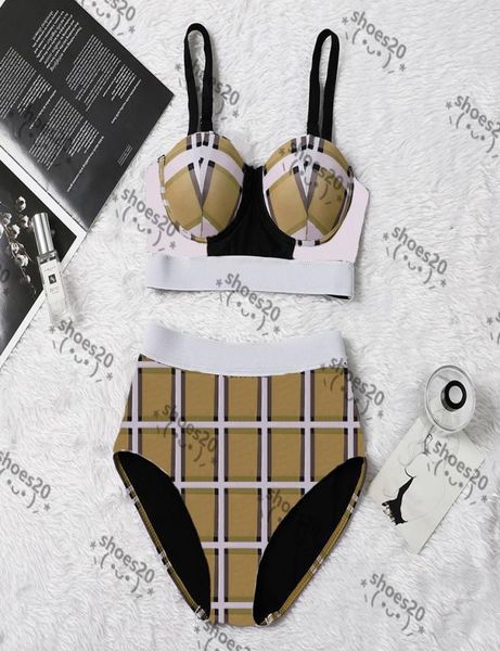 

trend plaid bikinis padded push up women039s designer swimsuits charming bandage luxury swimwear9904207