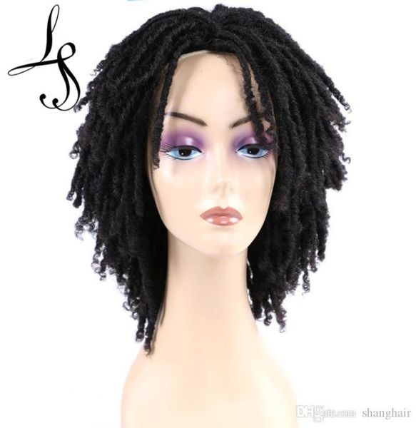 

6quot short soft brown synthetic wigs for black women faux locs dreadlock dreads braiding crochet fiber american hair wig5710178