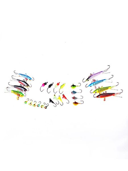 

26pcsbox 6 models winter ice fishing baits artificial metal bait ice jig mini lead lures fishing jigging hard lure set7322641