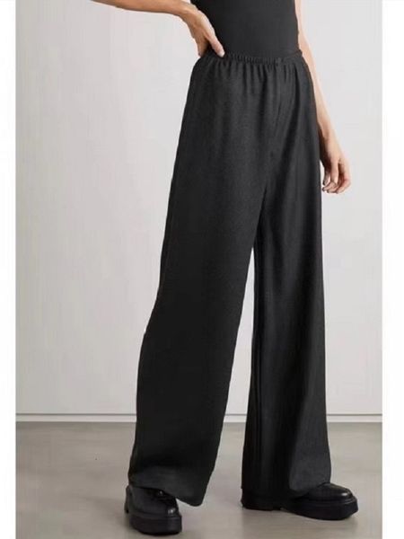 

women's pants trousers elastic waist loose casual wide leg 230719, Black;white